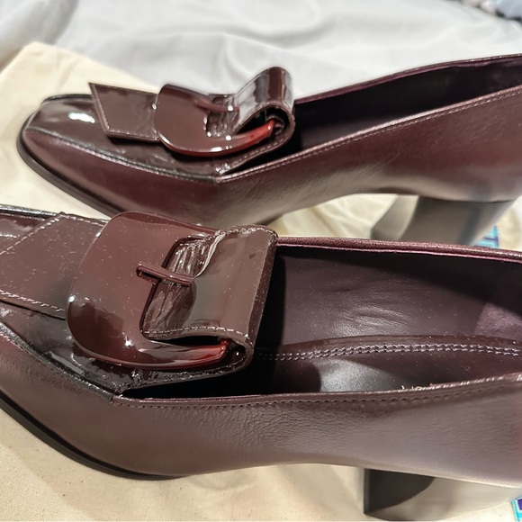 Tory Burch Dark Red Patent Leather Loafers - Picture 5 of 6